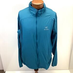 Blue Arc’teryx Mens Nodin Lightweight Jacket Sz XXL Windproof Shell Hooded